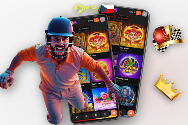 Mobilní pokladna Pelican Casino s tlačítky pro vklad a výběr finančních prostředků