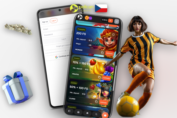 Aktivace promo kódu PC180 v mobilní pokladně Pelican Casino přes chytrý telefon