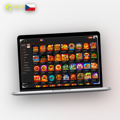 Správa účtu, VIP program a bonusy ve fullscreen režimu hraní z počítače Pelican Casino